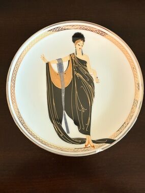 Franklin Mint House of Erté “Glamour” Limited Edition Art Deco Plate Porcelain